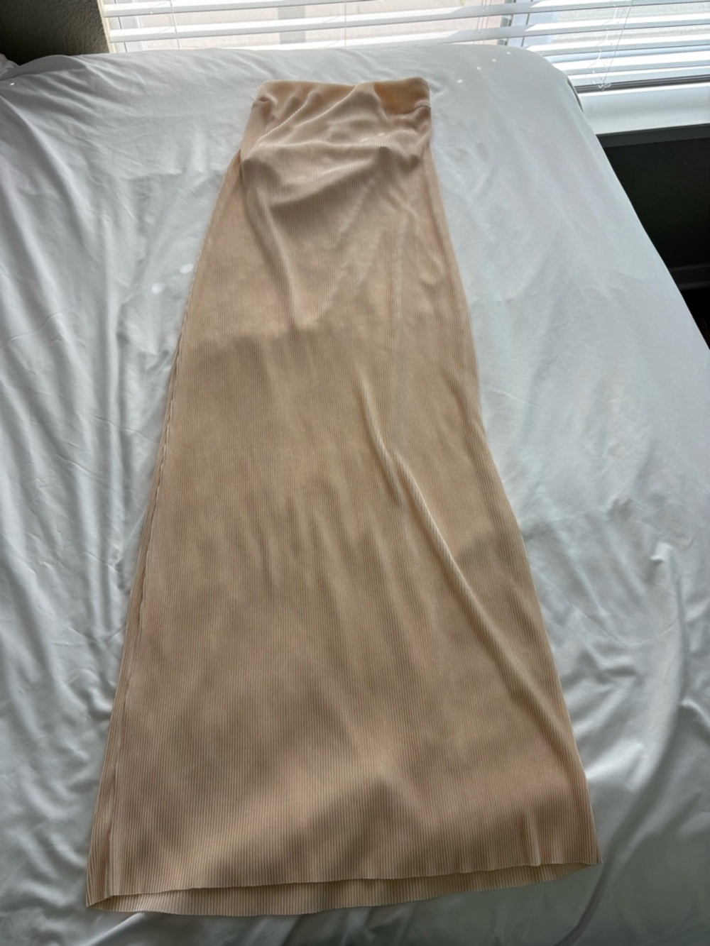 Hello Molly Strapless Maxi Dress in Champaign